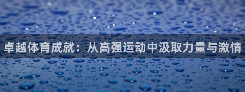yy易游体育怎么样：卓越体育成就：从